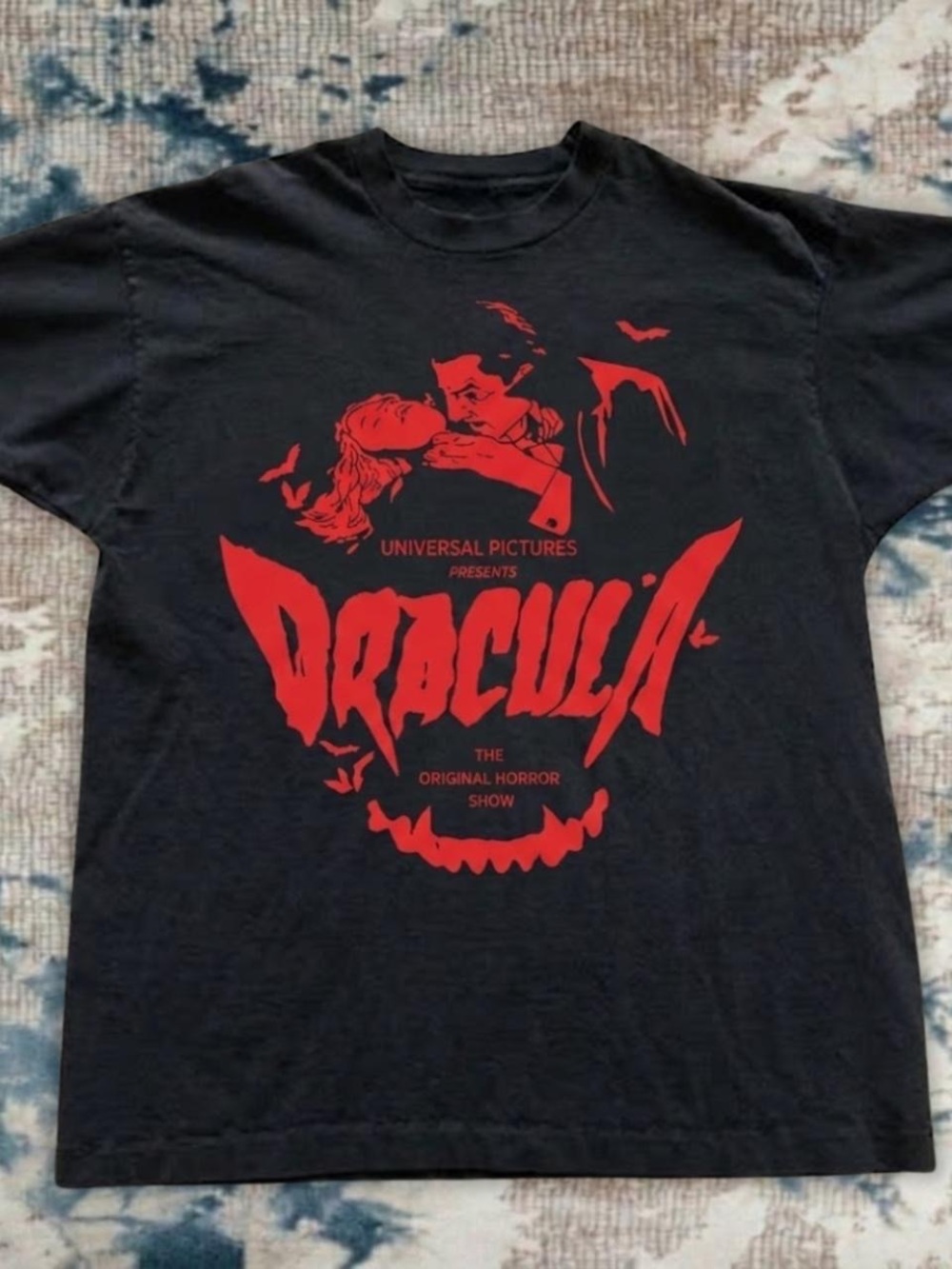 Gildan Black Tee with Red Dracula Graphic